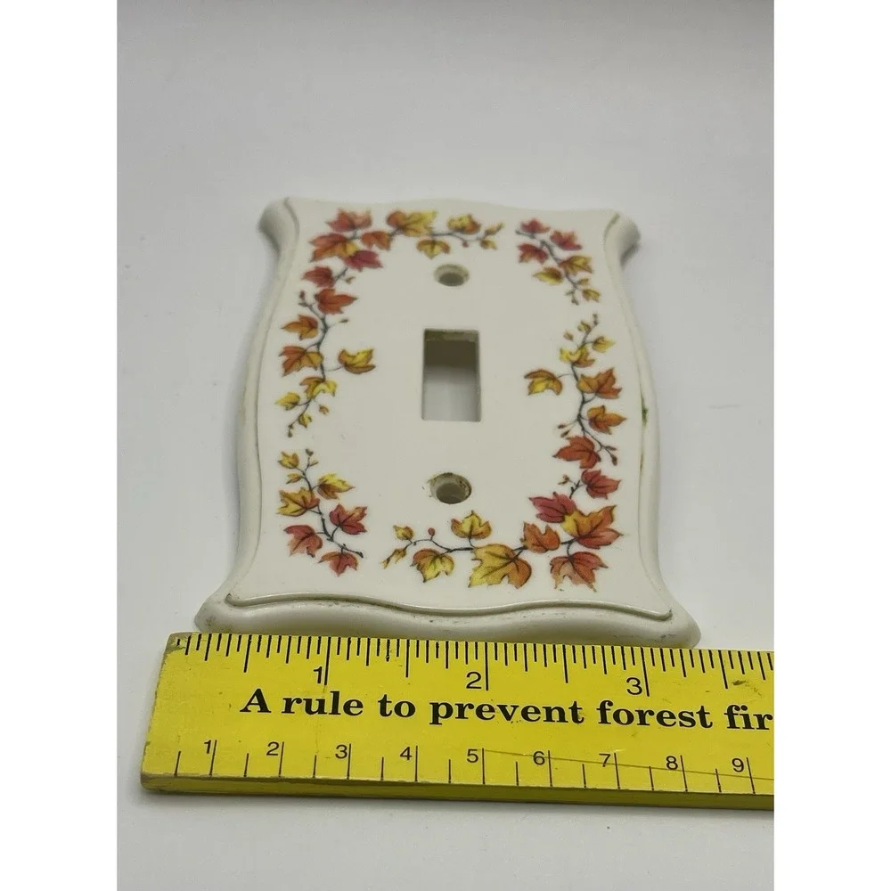 Vintage W.B.Holton Fall Floral Switch Cover 1974